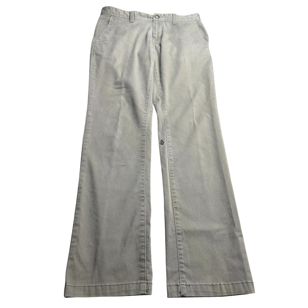 Volcom Frickin Modern Stretch Chino Pants Mens 34 Olive Green Gray A1131807
